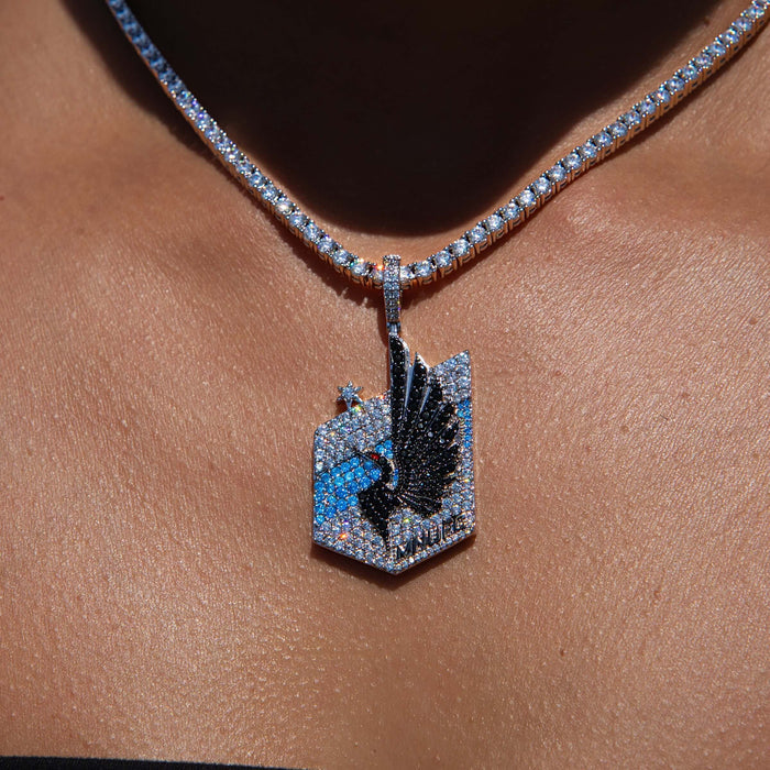 Minnesota United FC Official MLS Logo Pendant in White Gold