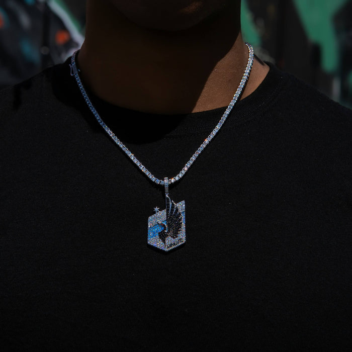 Minnesota United FC Official MLS Logo Pendant in White Gold