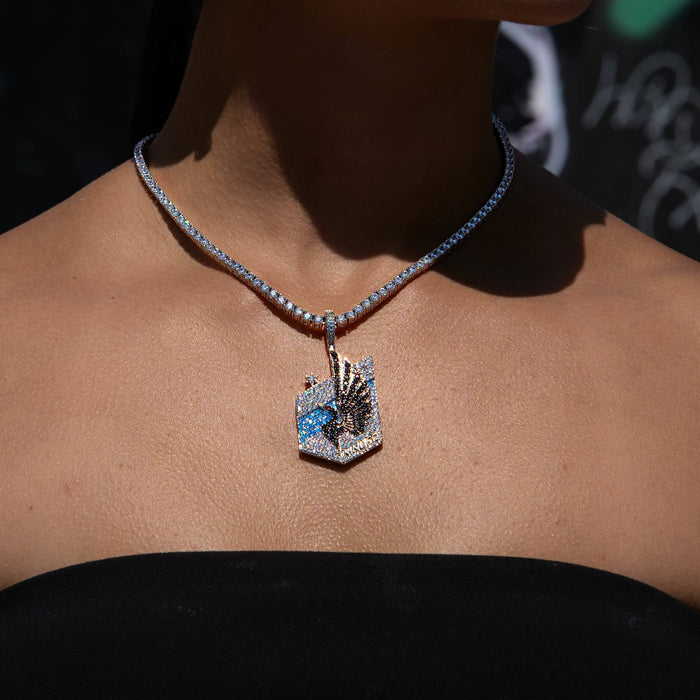 Minnesota United FC Official MLS Logo Pendant in White Gold