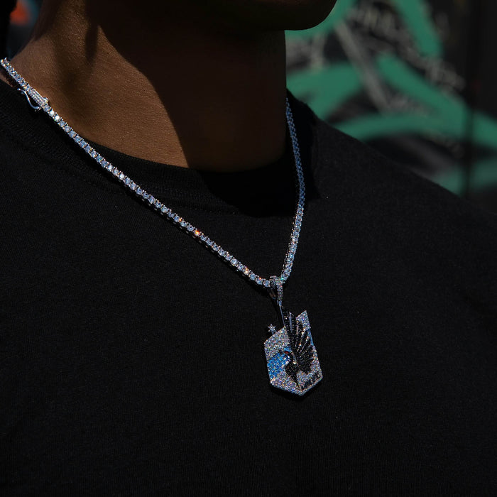 Minnesota United FC Official MLS Logo Pendant in White Gold