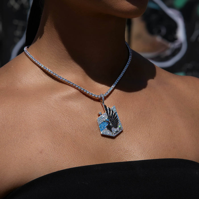 Minnesota United FC Official MLS Logo Pendant in White Gold