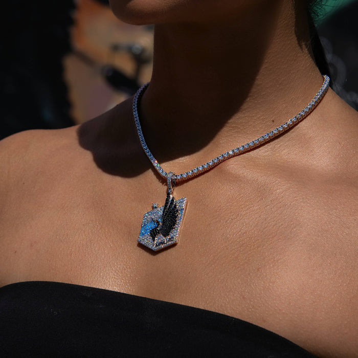 Minnesota United FC Official MLS Logo Pendant in White Gold