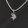 Minnesota Vikings Official NFL Micro Logo Pendant in White Gold