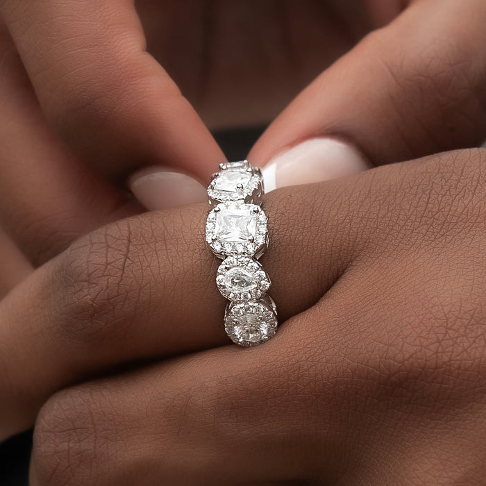Mixed Stone Pave Ring