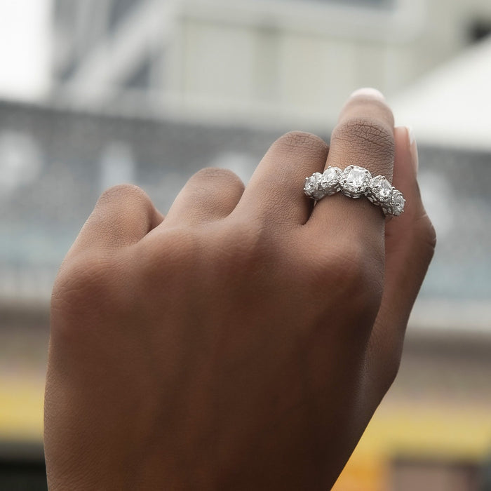 Mixed Stone Pave Ring