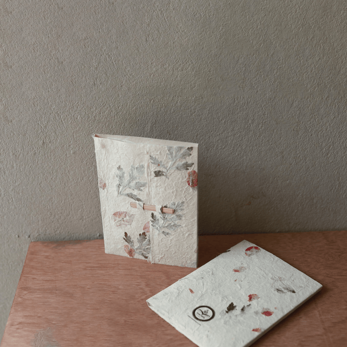 Monk Paper Lokta Stationery Writing Set - Bougainvillea & Mugwort - Pen Boutique Ltd