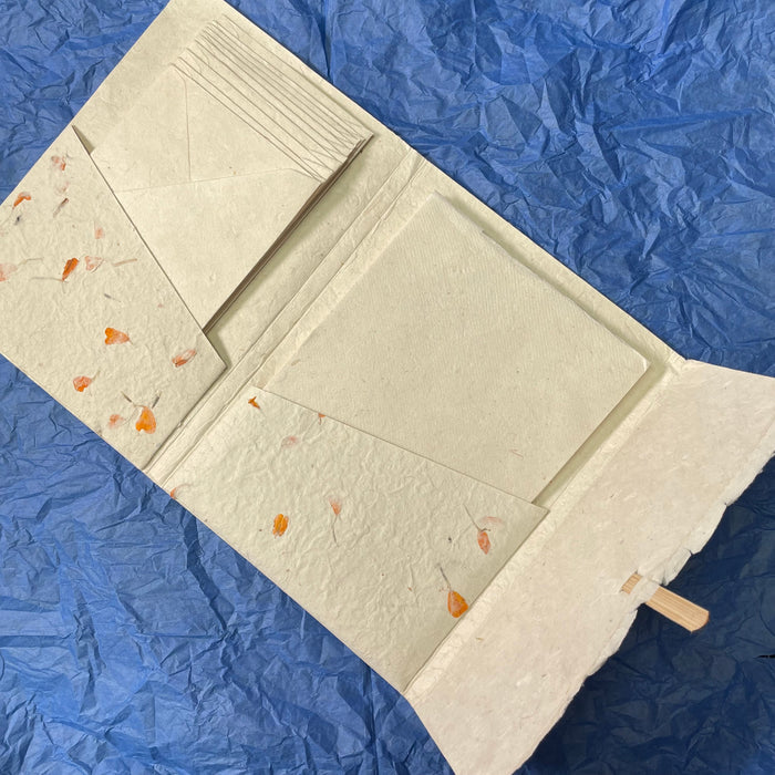 Monk Paper Lokta Stationery Writing Set - Marigold - Pen Boutique Ltd