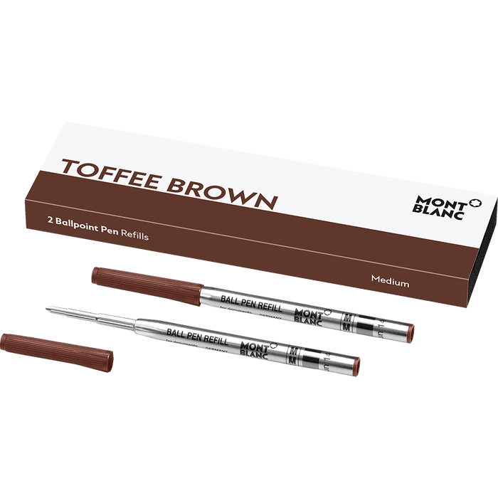 Montblanc Ballpoint Refill - Medium - Toffee Brown - 2 per pack - Pen Boutique Ltd