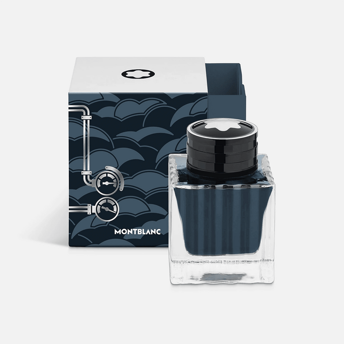 Montblanc Meisterstück Ink Bottle - Around The World in 80 Days - Coal Blue - 50ml - Pen Boutique Ltd
