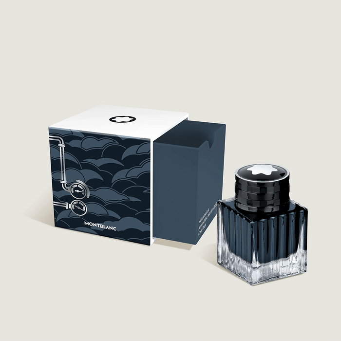 Montblanc Meisterstück Ink Bottle - Around The World in 80 Days - Coal Blue - 50ml - Pen Boutique Ltd