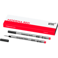 Montblanc Rollerball Pen Refill - Modena Red - Medium (2 Per Pack) - Pen Boutique Ltd