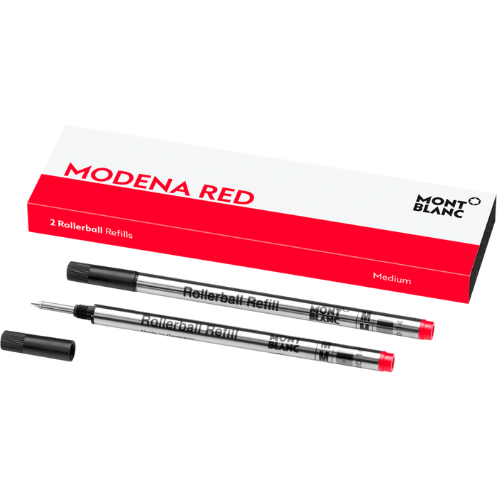 Montblanc Rollerball Pen Refill - Modena Red - Medium (2 Per Pack) - Pen Boutique Ltd