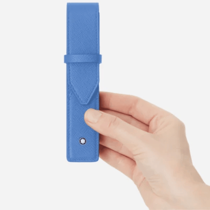 Montblanc Sartorial 1 Pen Pouch - Dusty Blue - Pen Boutique Ltd