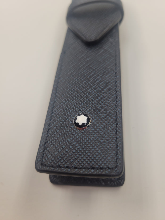 Montblanc Sartorial 1 Pen Pouch - Tweed Blue - Pen Boutique Ltd