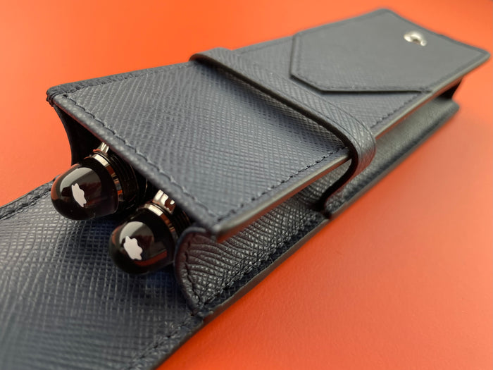 Montblanc Sartorial 2 - Pen Pouch - Ink Blue - Pen Boutique Ltd