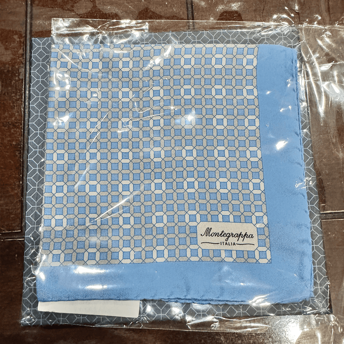Montegrappa Silk Scarf - Sky Blue - Pen Boutique Ltd