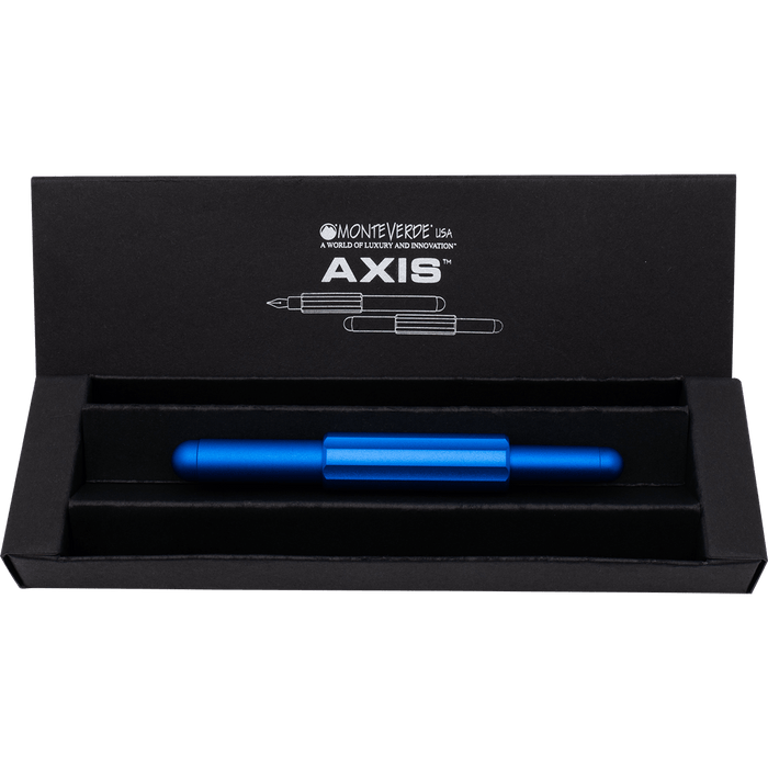 Monteverde Axis Fountain Pen - Matte Blue - Pen Boutique Ltd