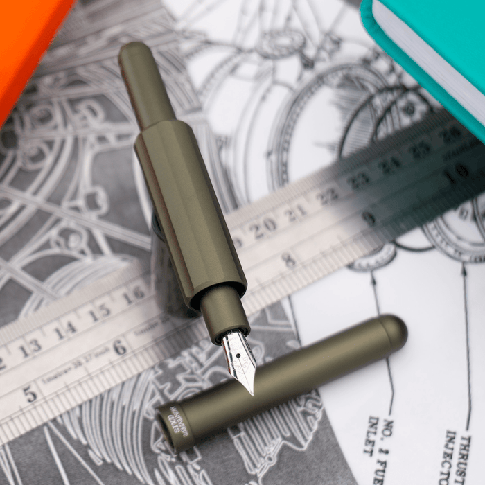 Monteverde Axis Fountain Pen - Matte Olive - Pen Boutique Ltd