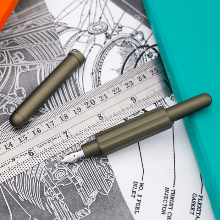 Monteverde Axis Fountain Pen - Matte Olive - Pen Boutique Ltd