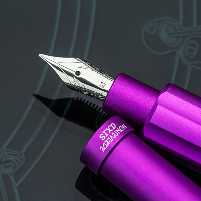 Monteverde Axis Fountain Pen - Matte Purple - Pen Boutique Ltd