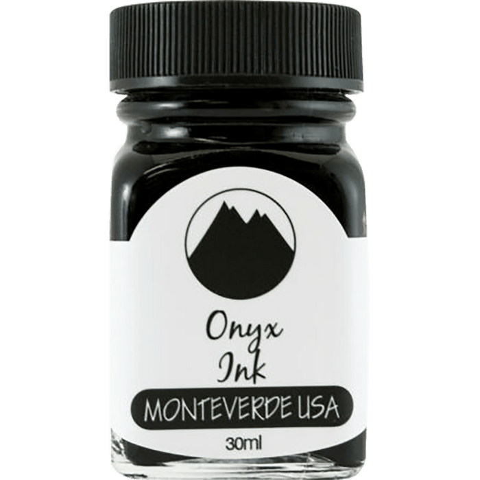 Monteverde Gemstone Ink Bottle - Onyx - 30ml - Pen Boutique Ltd