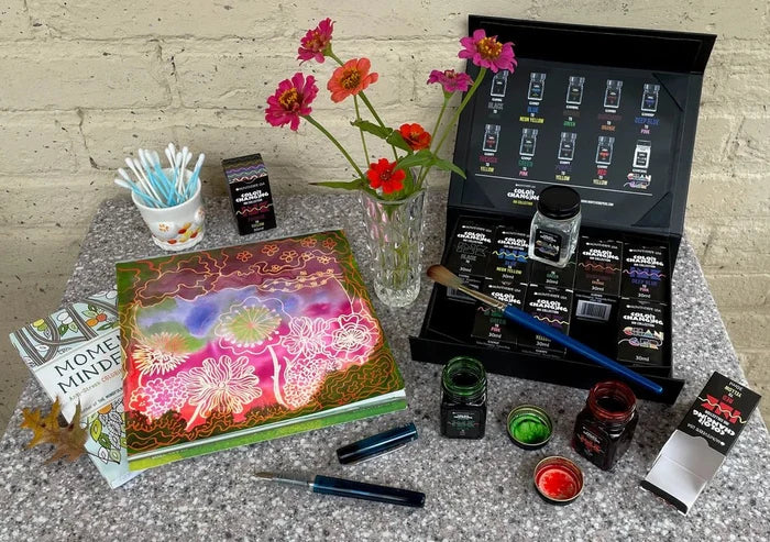 Monteverde Ink Bottle Color Changing Ink - (9 Inks + 1 Changer) 30ml Changer Bundle Box Set - Pen Boutique Ltd