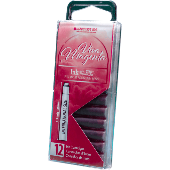 Monteverde Ink Cartridges - 2023 Color of the Year - Viva Magenta - Pen Boutique Ltd