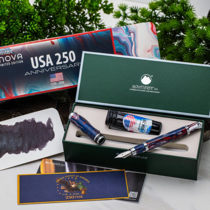 Monteverde Innova Fountain Pen - USA 250th Anniversary (Limited Edition) ( Brooks Custom Resin) - Pen Boutique Ltd