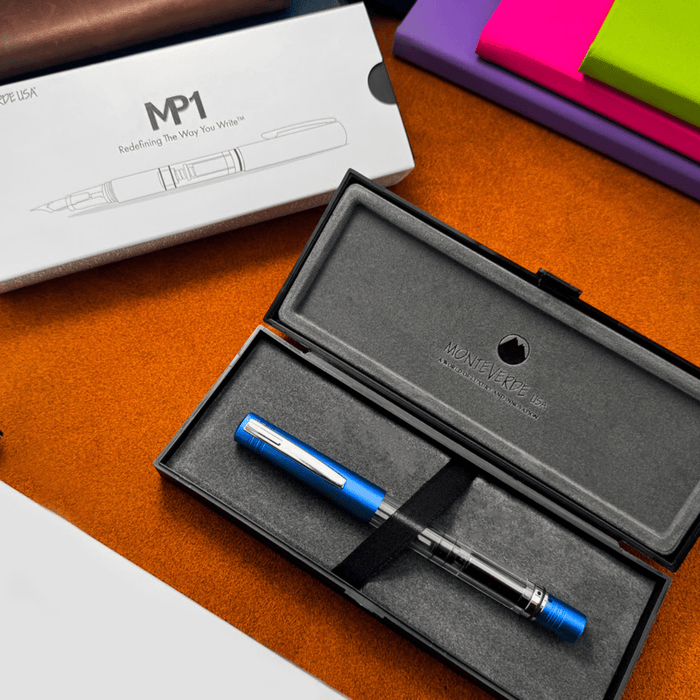 Monteverde MP1 Fountain Pen - Bright Blue - Pen Boutique Ltd
