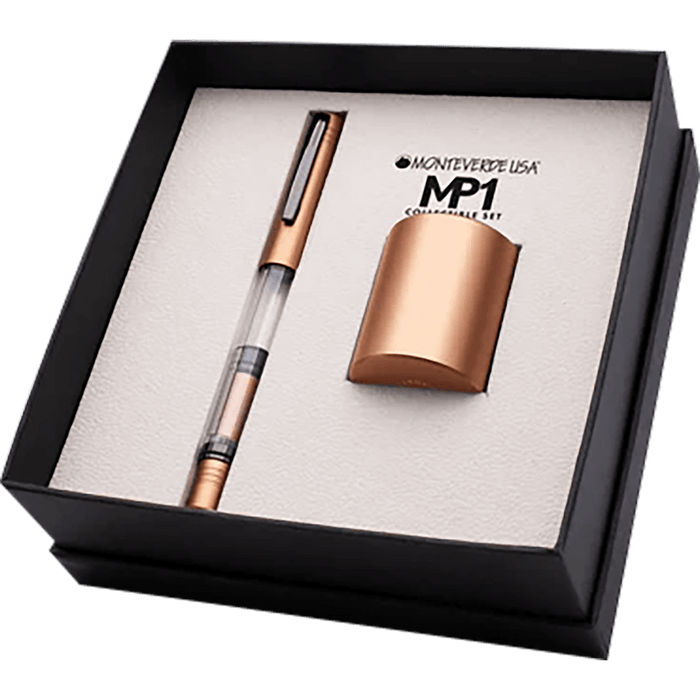 Monteverde MP1 Fountain Pen Gift Set - Mocha Mousse - Pen Boutique Ltd