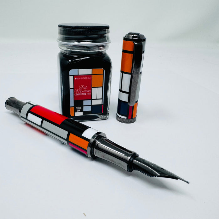 Monteverde Regatta Mondrian Limited Edition 921 Fountain Pen with ink. - Pen Boutique Ltd