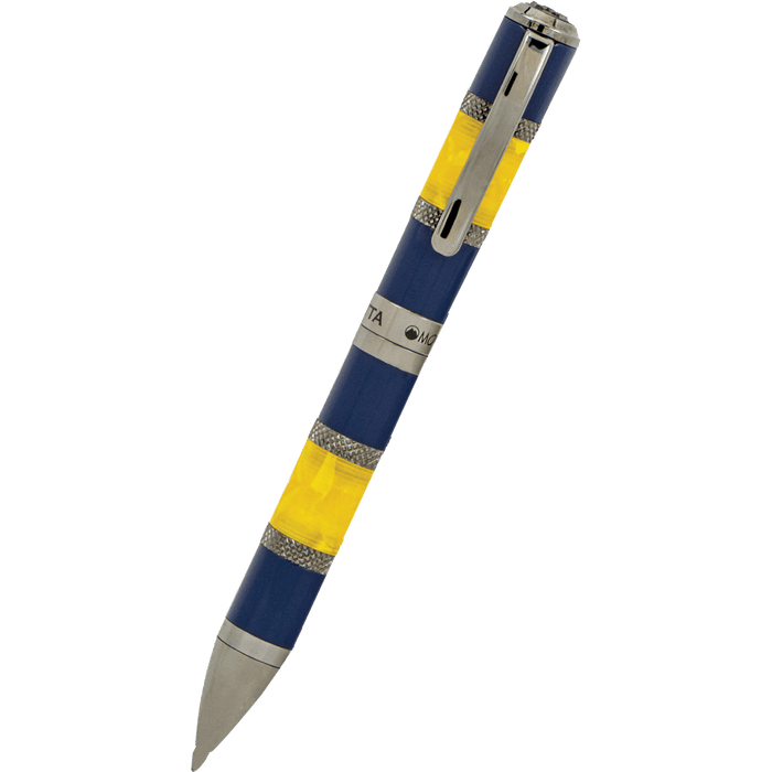 Monteverde Regatta Sport Ballpoint Pen - Blue/Yellow Resin - Pen Boutique Ltd