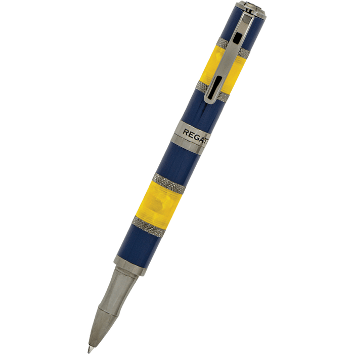 Monteverde Regatta Sport Rollerball Pen - Blue/Yellow Resin - Pen Boutique Ltd