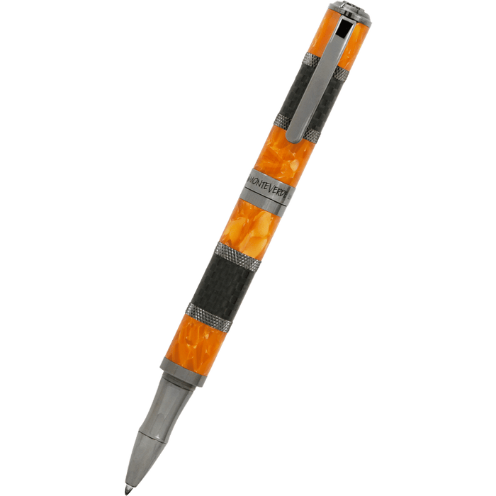 Monteverde Regatta Sport Rollerball Pen - Orange/Carbon Fiber - Pen Boutique Ltd