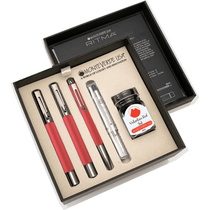 Monteverde Ritma 3+2 Pen Set - Red - Pen Boutique Ltd