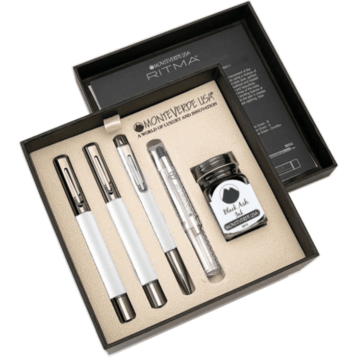 Monteverde Ritma 3+2 Pen Set - Silver - Pen Boutique Ltd