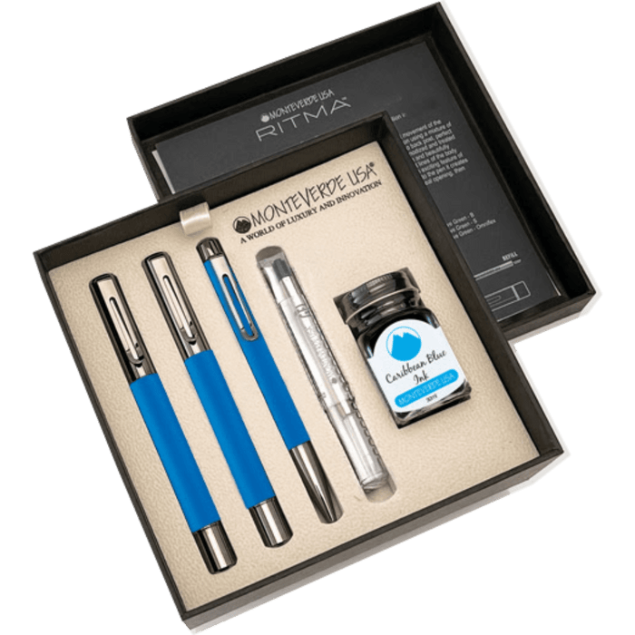 Monteverde Ritma 3+2 Pen Set - Turquoise - Pen Boutique Ltd