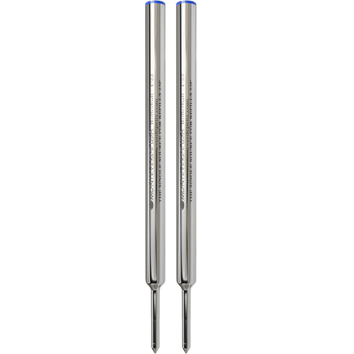 Monteverde Rollerbal Refill (to fit Cross) - Blue - Fine point (2/pack) - Blister Card - Pen Boutique Ltd