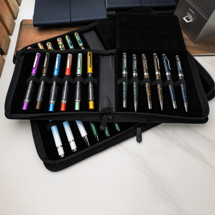 Monteverde Zipper 12 Pen Case - Green - Pen Boutique Ltd