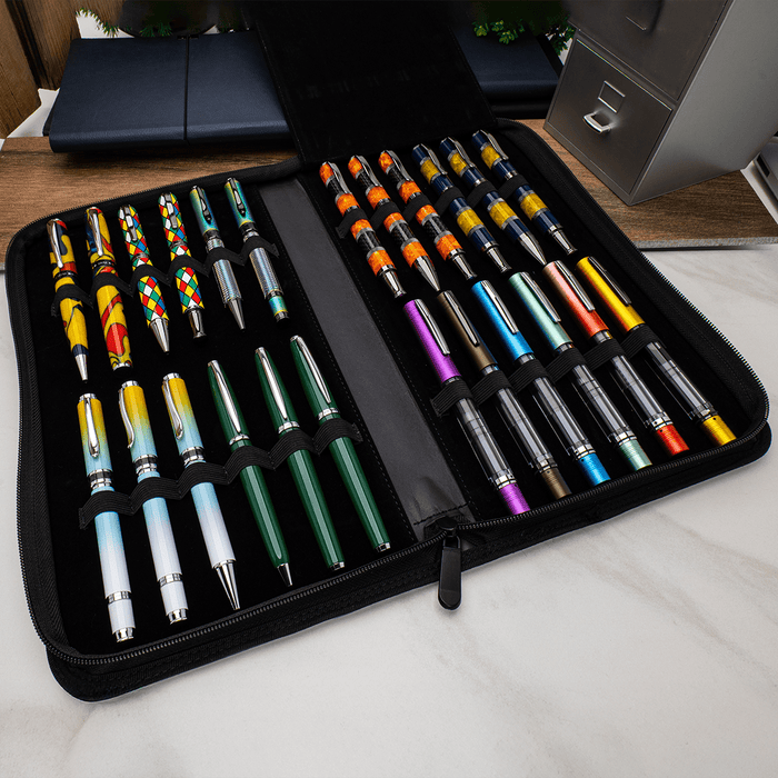 Monteverde Zipper 24 Pen Case - Green - Pen Boutique Ltd