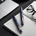 Nahvalur Eclipse Fountain Pen - Cobalt - Rose Gold Trim - Pen Boutique Ltd