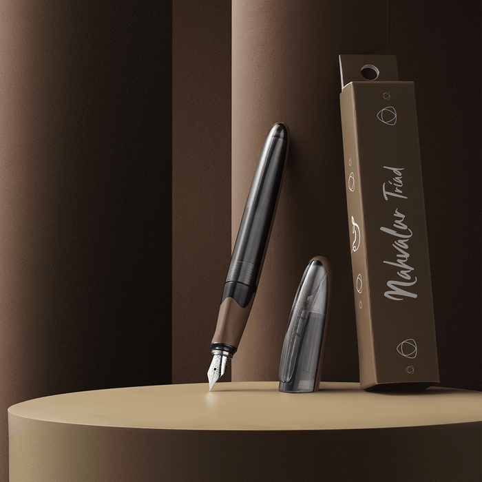 Nahvalur Triad Fountain Pen - Chocolate Brown - Pen Boutique Ltd