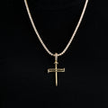 Nail Cross Pendant in Yellow Gold