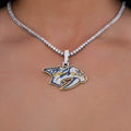 Nashville Predators Official NHL Logo Pendant in White Gold