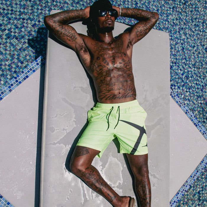 Neon Green Summer Board Shorts - The GLD Shop
