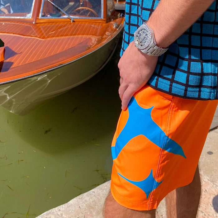 Neon Orange Summer Board Shorts - The GLD Shop