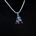 New England Patriots Official NFL Vintage Logo Pendant in White Gold