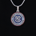 New York City FC Official MLS Logo Pendant in White Gold