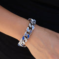 New York Yankees Official MLB Stealth Cuban Bracelet in White Gold