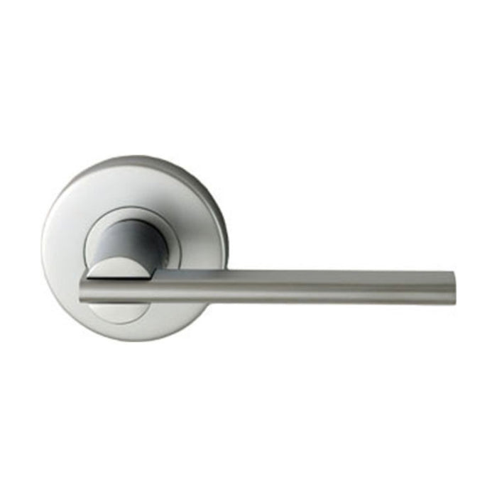 Nidus Mediterranean Metro Passage Door Handle Set Satin Chrome CMS-MET-PAS-SC - The Blue Space